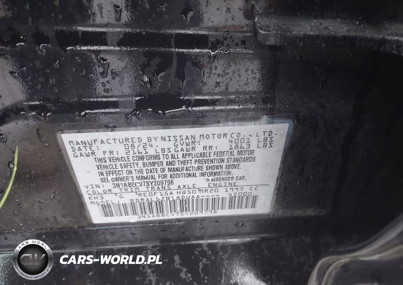 2025 Nissan Sentra Sv VIN:3N1AB8CV7SY209798 - 9