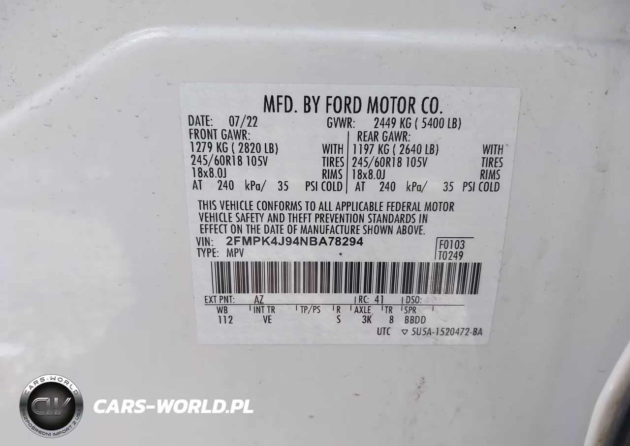 2022 Ford Edge Sel VIN:2FMPK4J94NBA78294 - 9