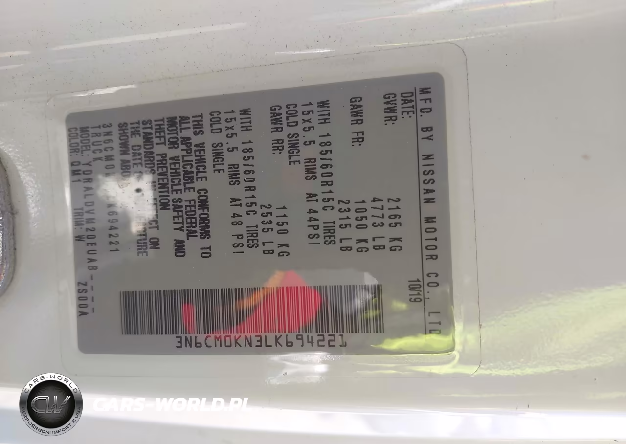 2020 Nissan Nv200 Cargo S Xtronic Cvt VIN:3N6CM0KN3LK694221 - 9
