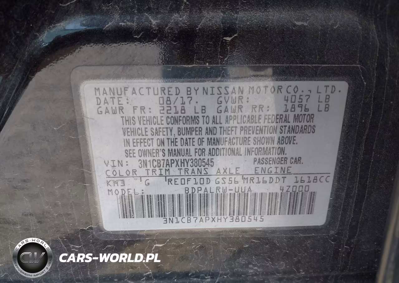 2017 Nissan Sentra Sr Turbo VIN:3N1CB7APXHY380545 - 9