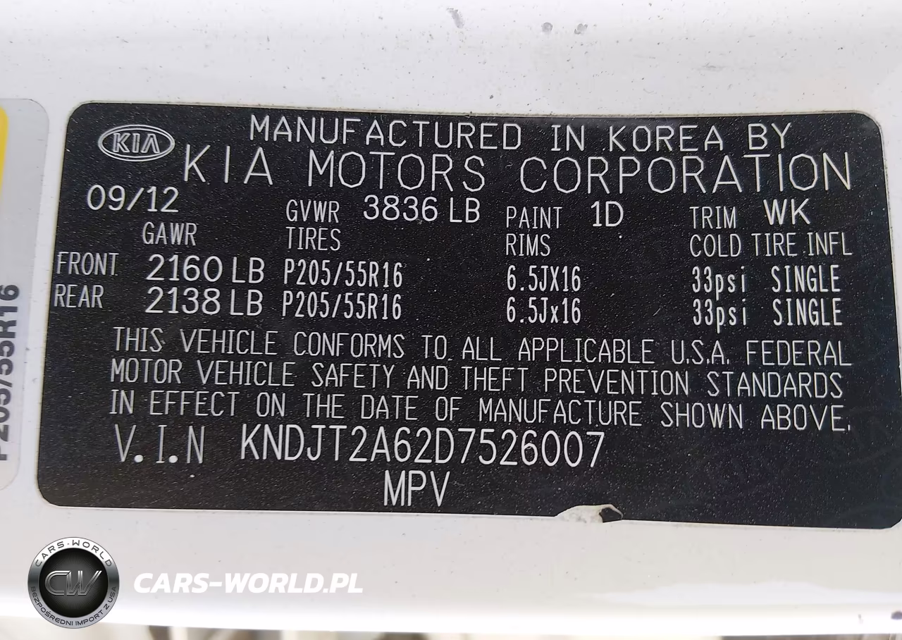 2013 Kia Soul + VIN:KNDJT2A62D7526007 - 9