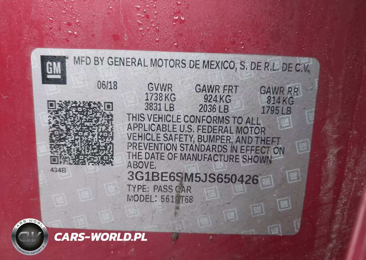 2018 Chevrolet Cruze Lt Auto VIN:3G1BE6SM5JS650426 - 9