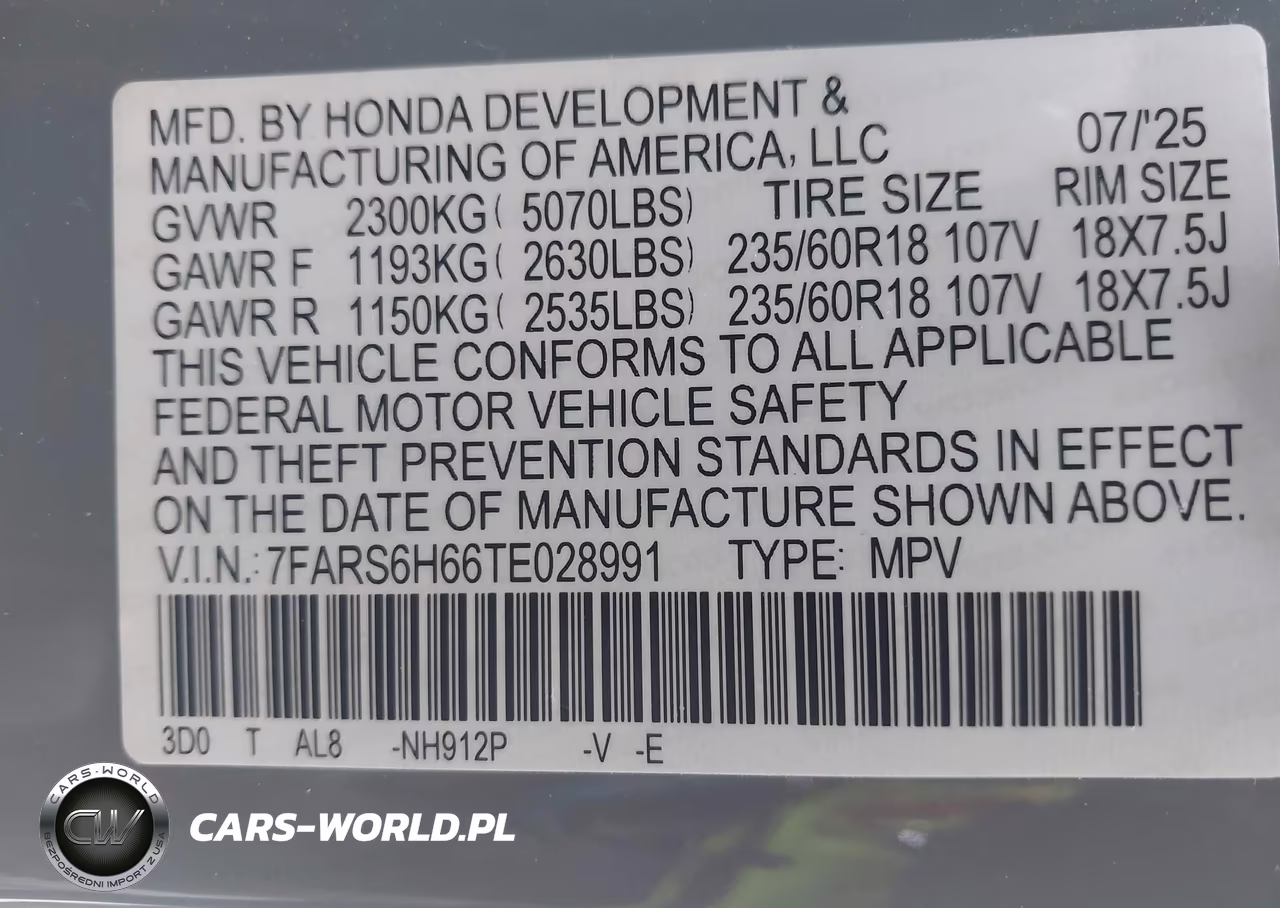 2026 Honda Cr-V Hybrid Awd Trailsport VIN:7FARS6H66TE028991 - 9