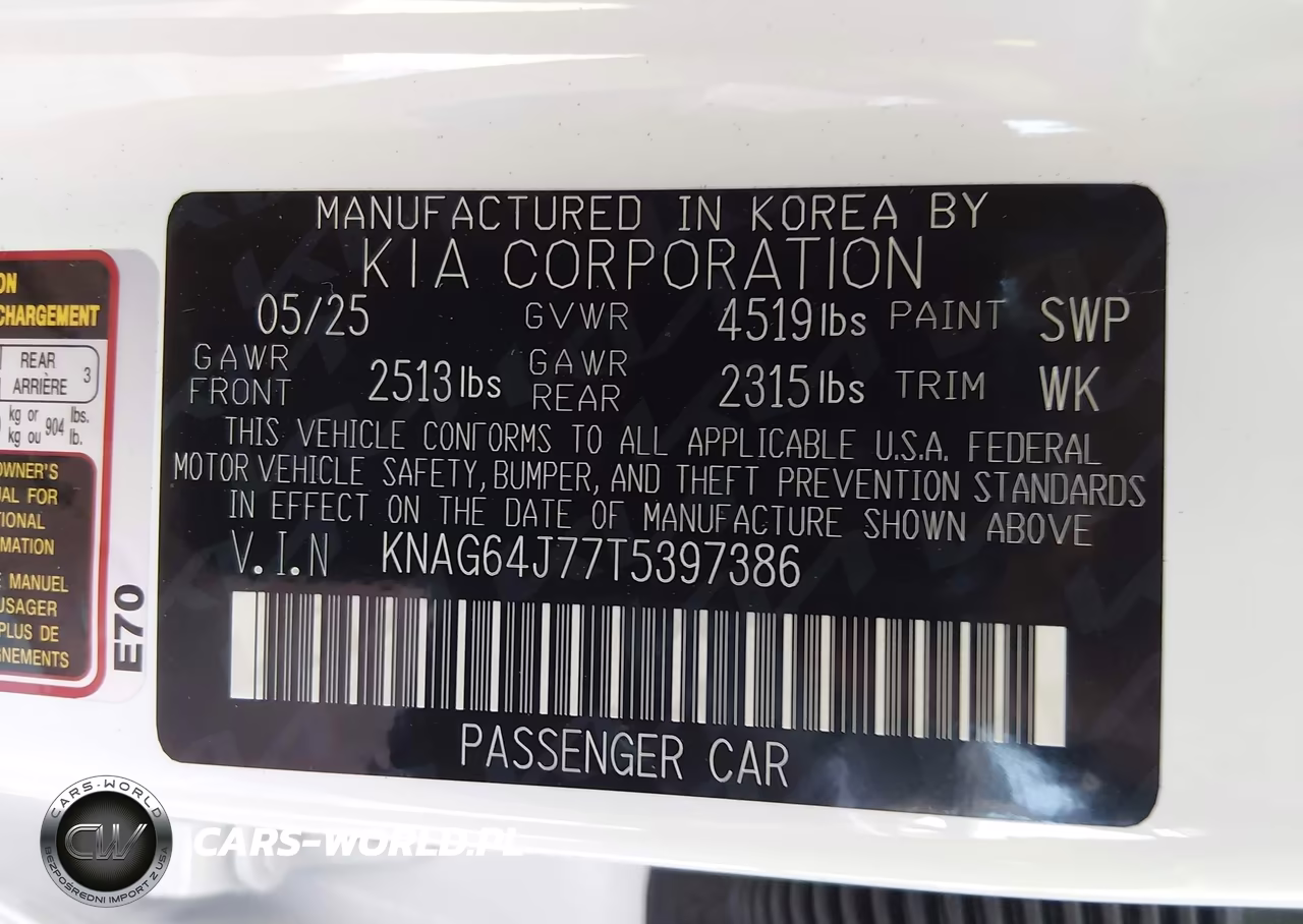 2026 Kia K5 Gt-Line Awd VIN:KNAG64J77T5397386 - 9