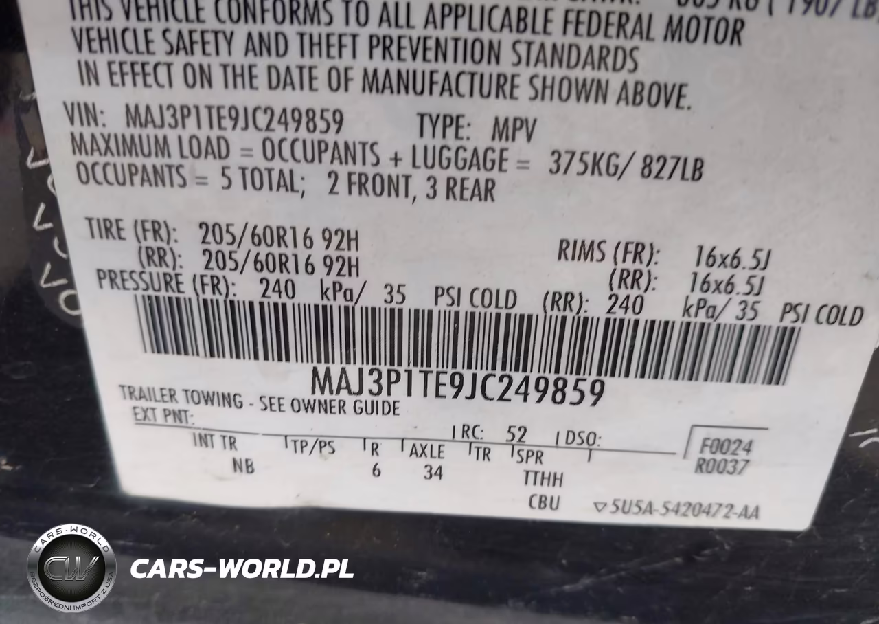 2018 Ford Ecosport Se VIN:MAJ3P1TE9JC249859 - 9