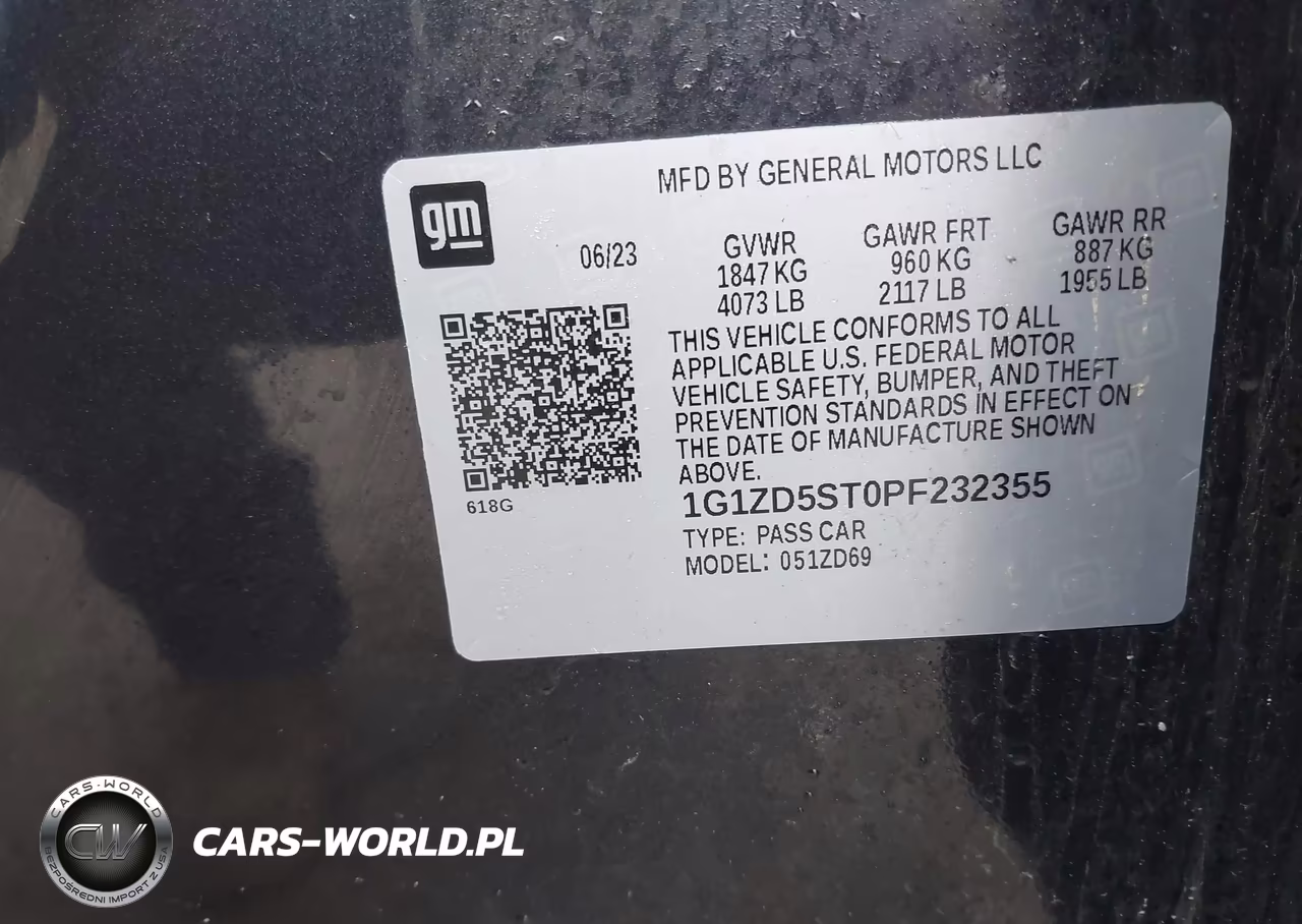 2023 Chevrolet Malibu Fwd 1Lt VIN:1G1ZD5ST0PF232355 - 9