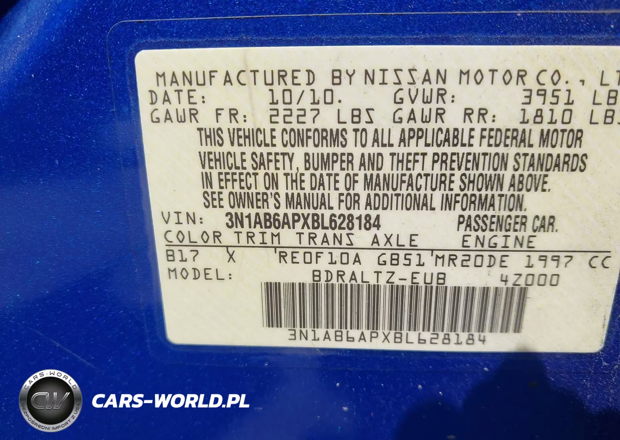 2011 Nissan Sentra 2.0Sr VIN:3N1AB6APXBL628184 - 9