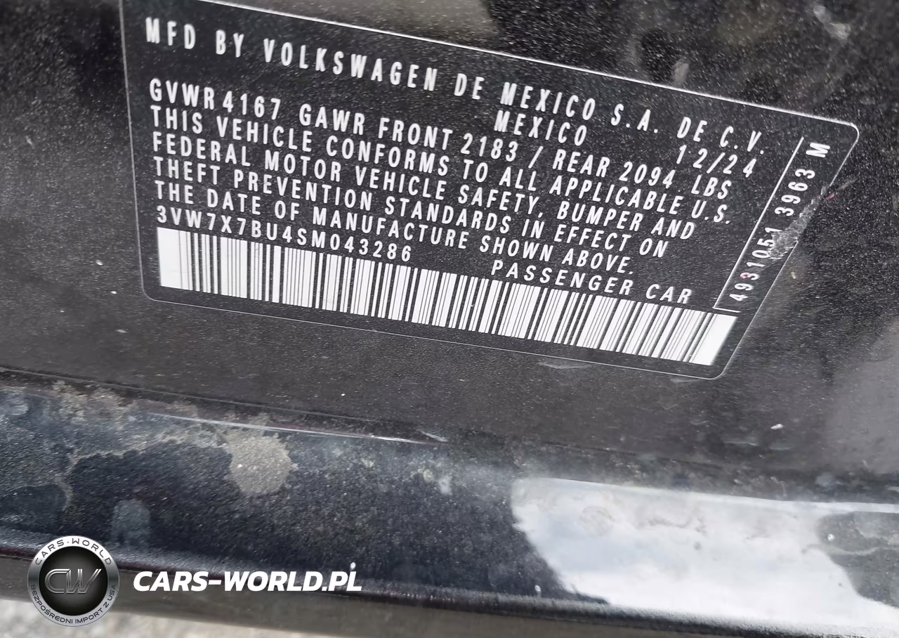 2025 Volkswagen Jetta Se VIN:3VW7X7BU4SM043286 - 9