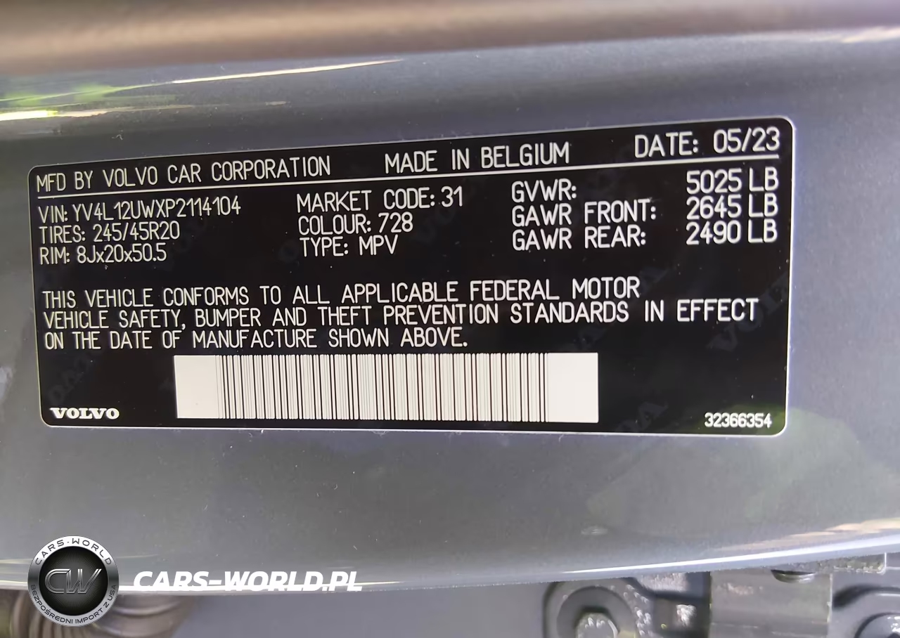 2023 Volvo Xc40 B5 Plus Dark Theme VIN:YV4L12UWXP2114104 - 9