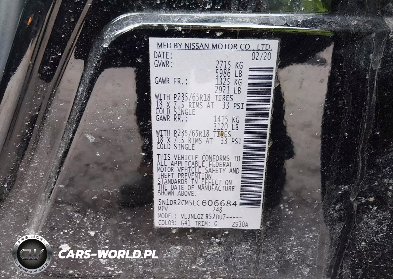 2020 Nissan Pathfinder Sl 4Wd VIN:5N1DR2CM5LC606684 - 9