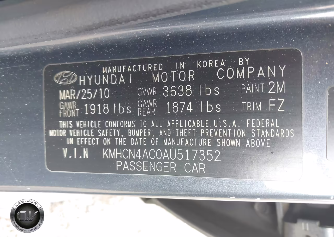 2010 Hyundai Accent Gls VIN:KMHCN4AC0AU517352 - 9