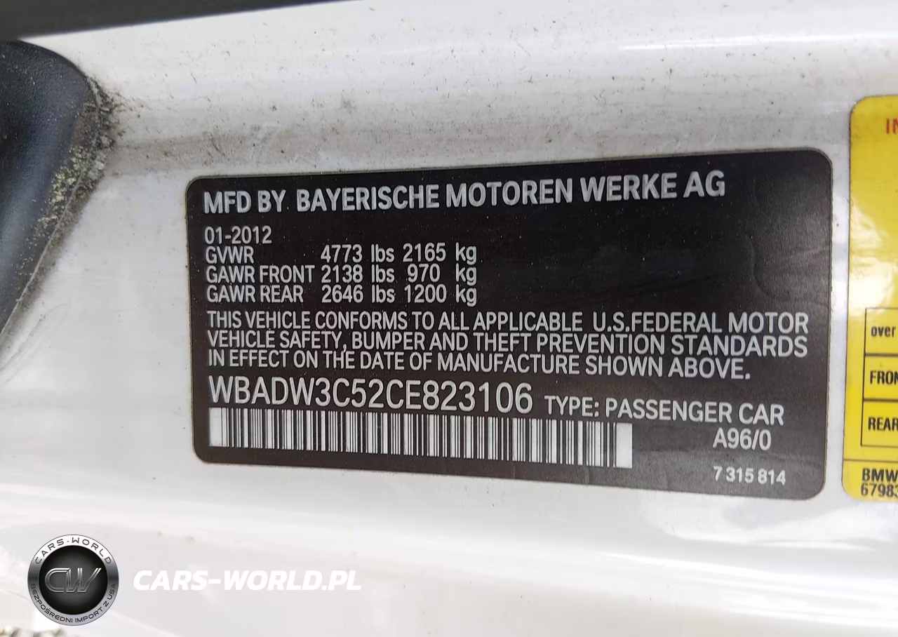 2012 BMW 328I VIN:WBADW3C52CE823106 - 9