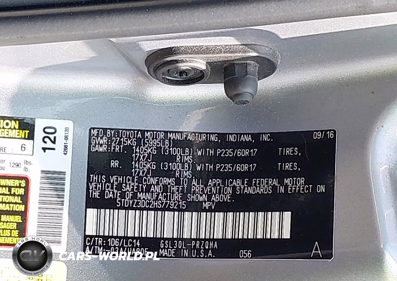 2017 Toyota Sienna Xle Premium 8 Passenger VIN:5TDYZ3DC2HS779215 - 9