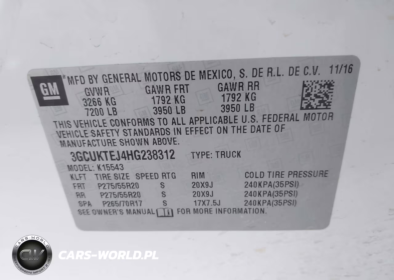 2017 Chevrolet Silverado 1500 High Country VIN:3GCUKTEJ4HG238312 - 9