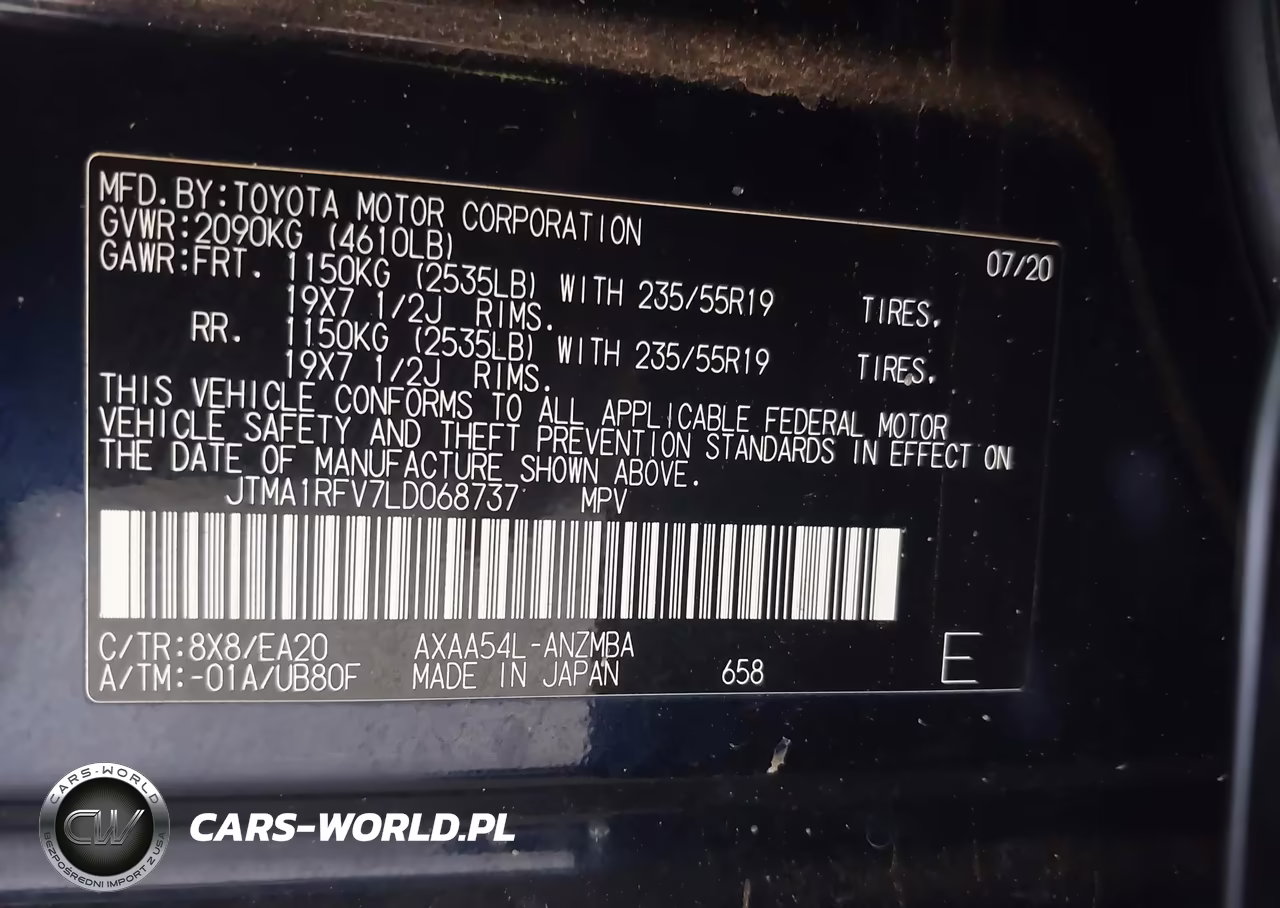 2020 Toyota Rav4 Xle Premium VIN:JTMA1RFV7LD068737 - 9