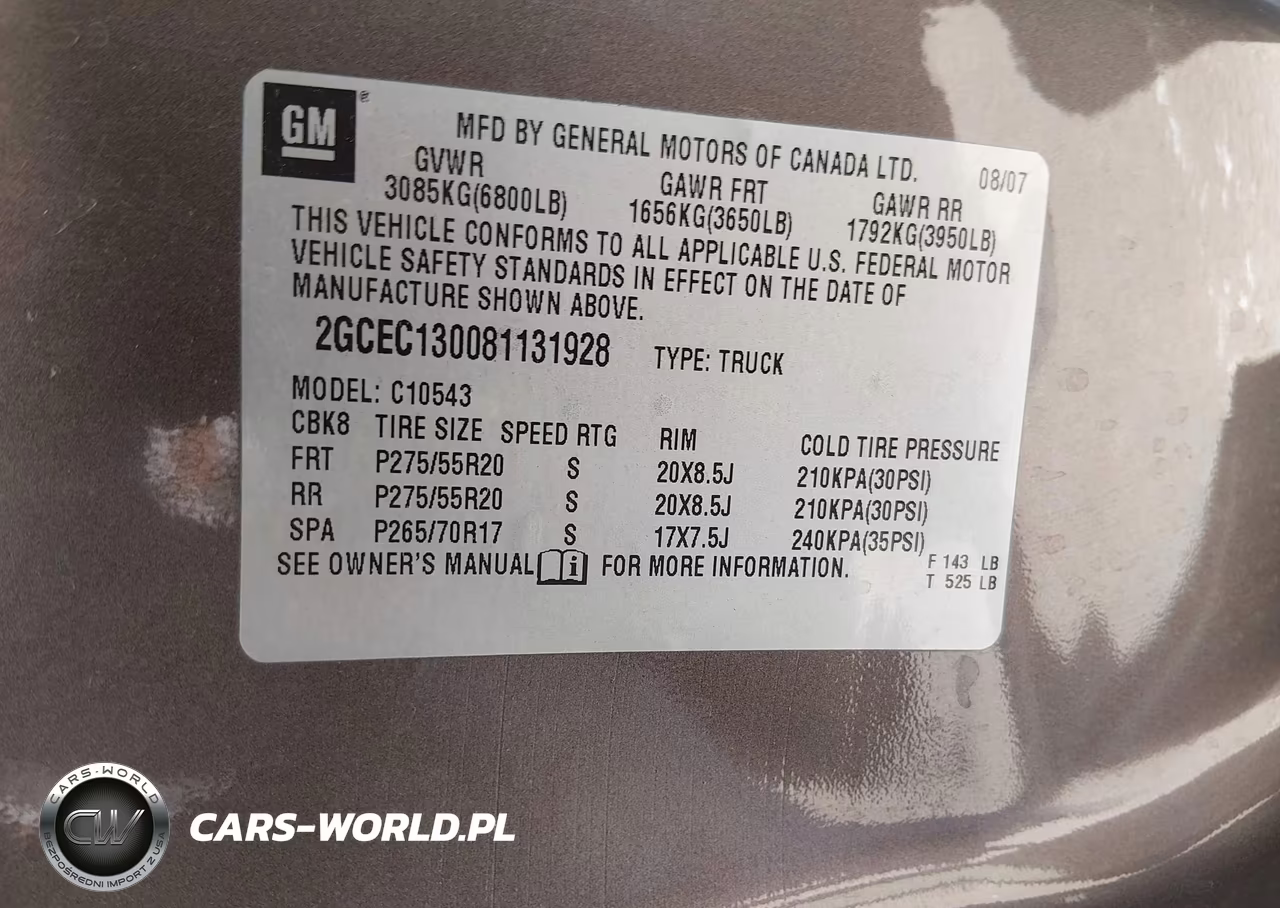 2008 Chevrolet Silverado 1500 Lt1 VIN:2GCEC130081131928 - 9