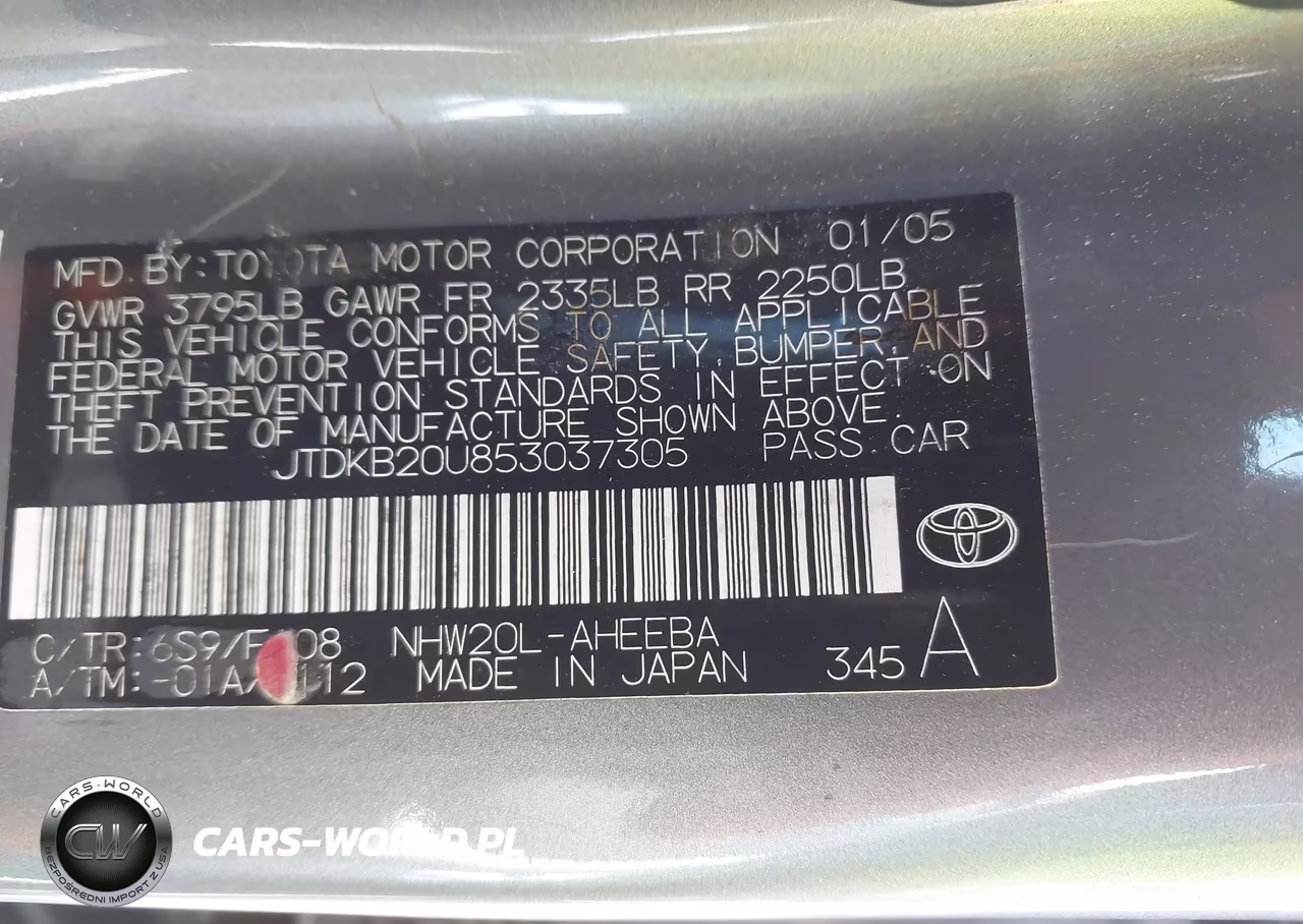 2005 Toyota Prius VIN:JTDKB20U853037305 - 9