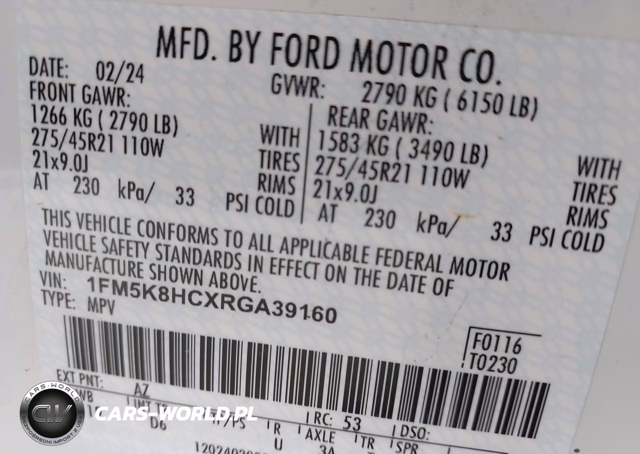 2024 Ford Explorer Platinum VIN:1FM5K8HCXRGA39160 - 9