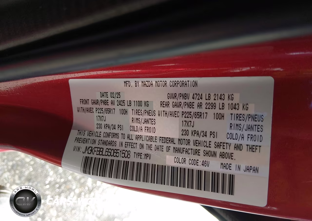 2025 Mazda Cx-5 2.5 S Select VIN:JM3KFBBL6S0651508 - 9