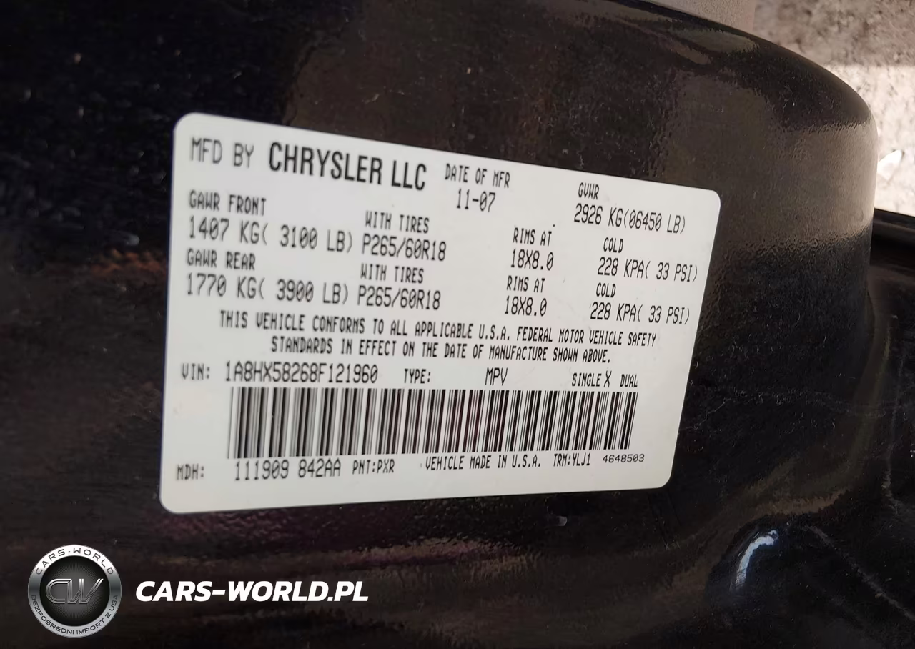 2008 Chrysler Aspen Limited VIN:1A8HX58268F121960 - 9