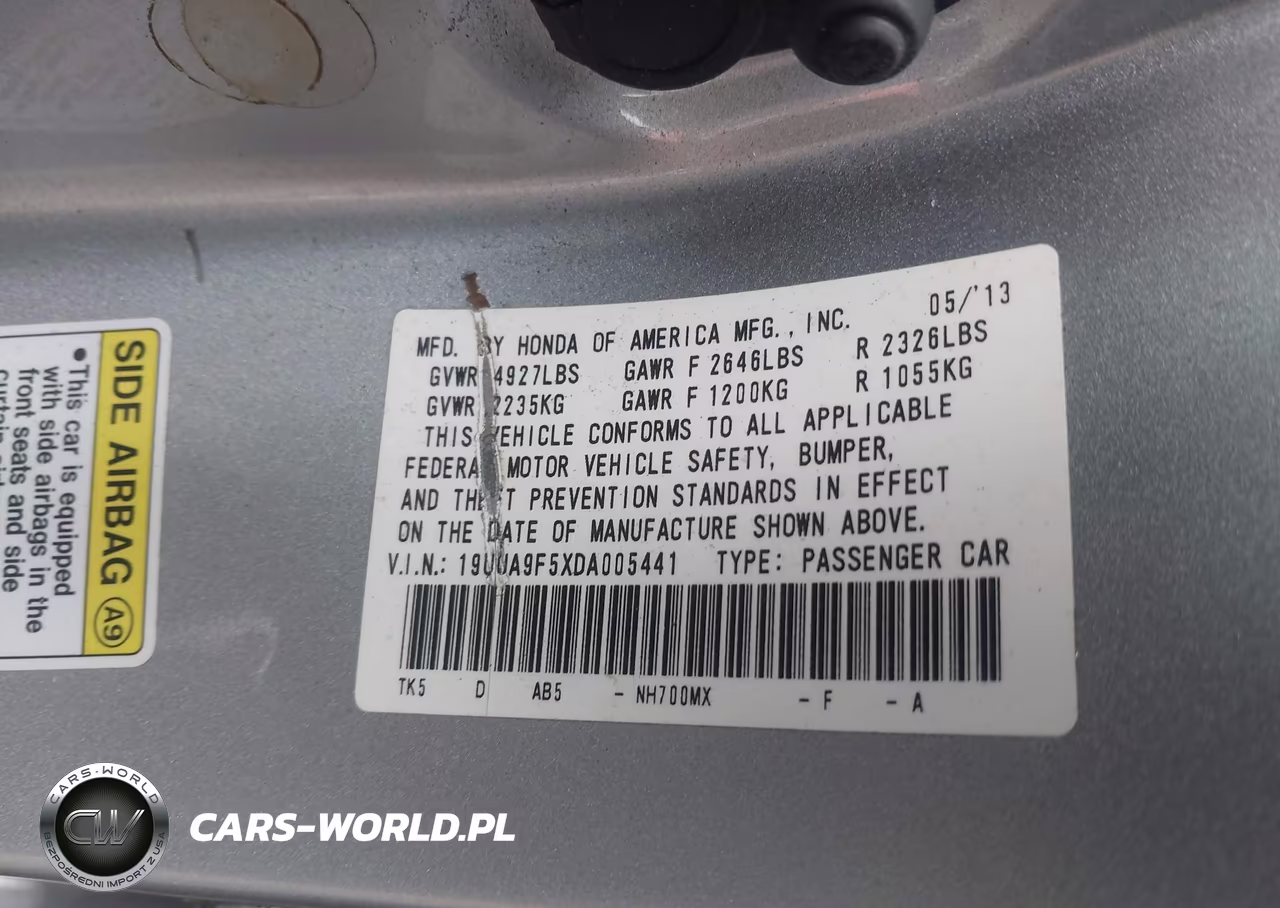 2013 Acura Tl 3.7 VIN:19UUA9F5XDA005441 - 9