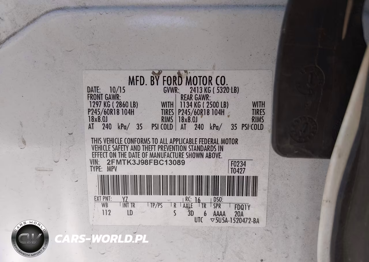 2015 Ford Edge Sel VIN:2FMTK3J98FBC13089 - 9