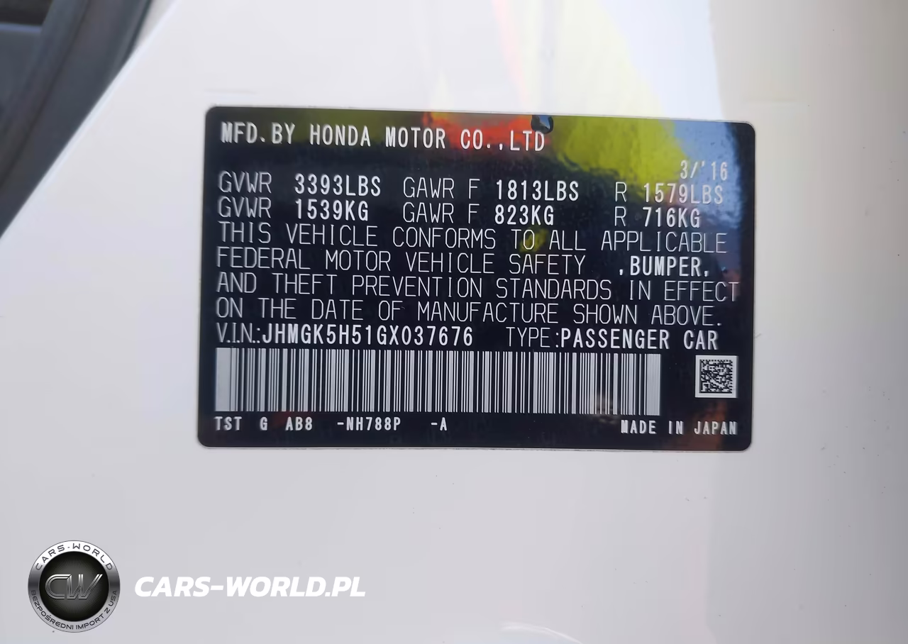 2016 Honda Fit Lx VIN:JHMGK5H51GX037676 - 9