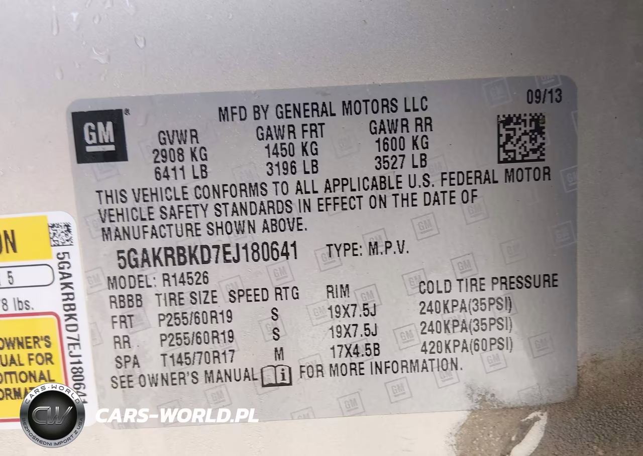 2014 Buick Enclave Leather VIN:5GAKRBKD7EJ180641 - 9