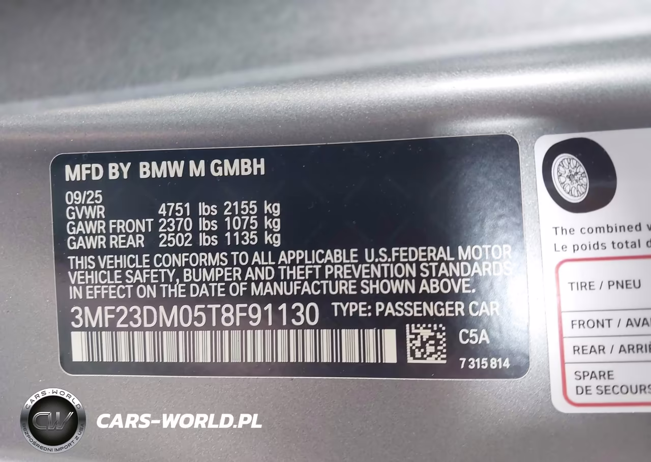 2026 BMW M2 VIN:3MF23DM05T8F91130 - 9