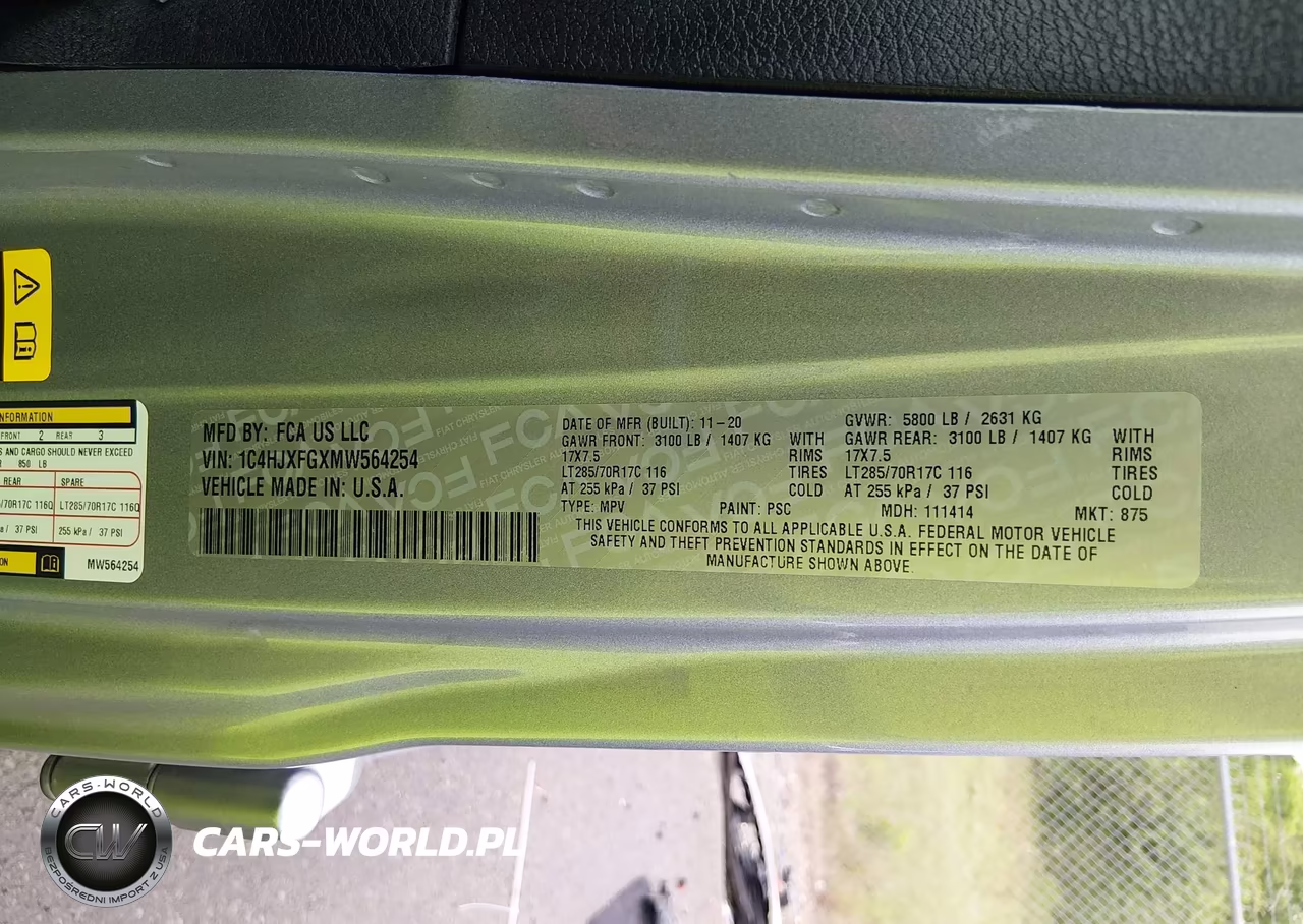 2021 Jeep Wrangler Unlimited Rubicon 4X4 VIN:1C4HJXFGXMW564254 - 9