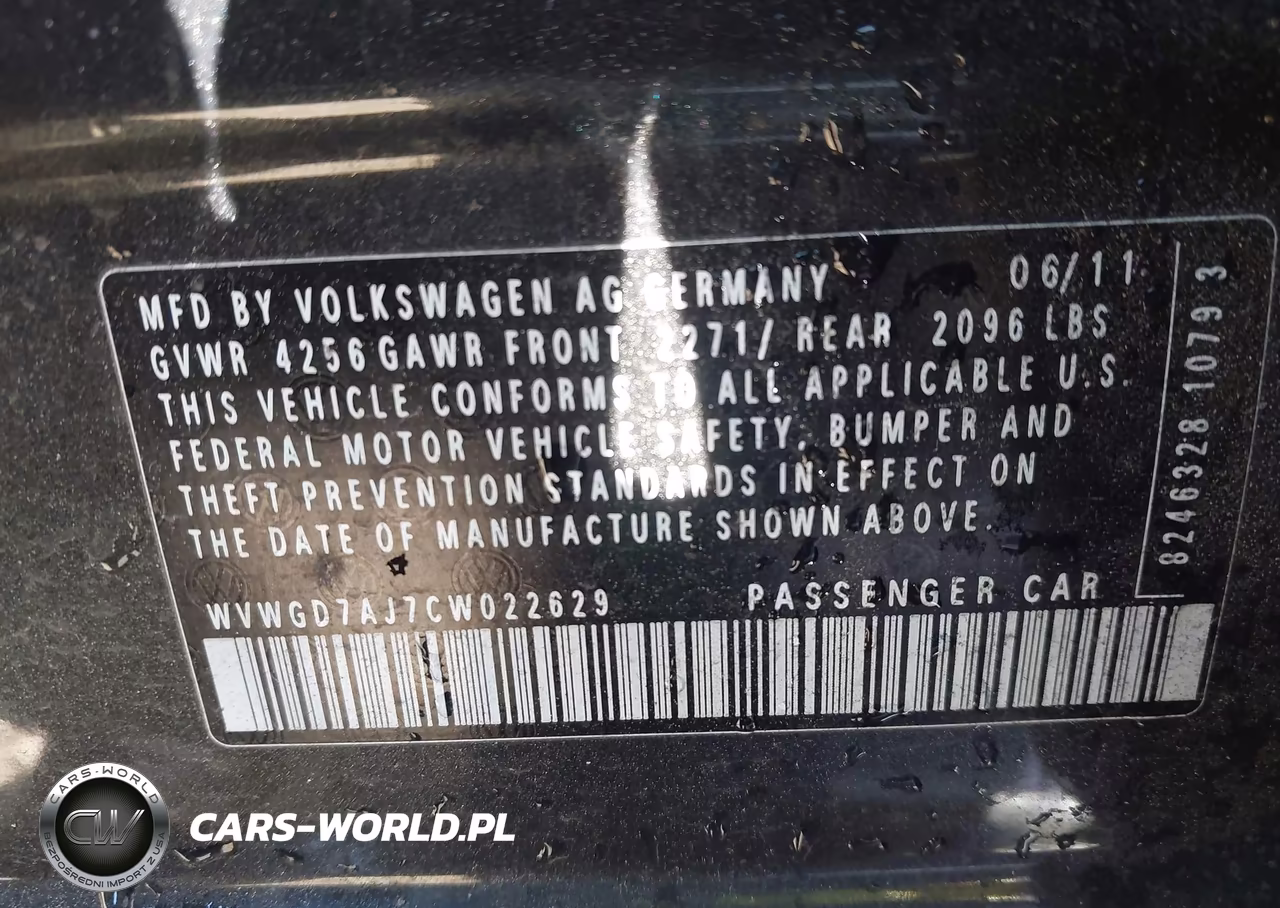 2012 Volkswagen Gti 4-Door VIN:WVWGD7AJ7CW022629 - 9