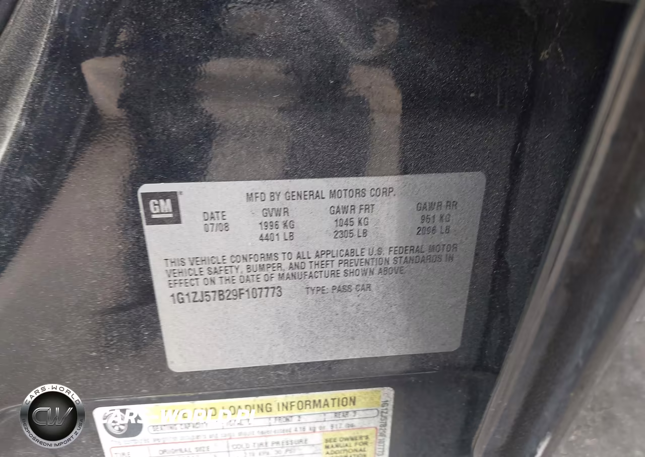 2009 Chevrolet Malibu Lt VIN:1G1ZJ57B29F107773 - 9