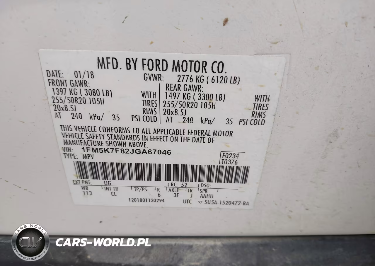 2018 Ford Explorer Limited VIN:1FM5K7F82JGA67046 - 9