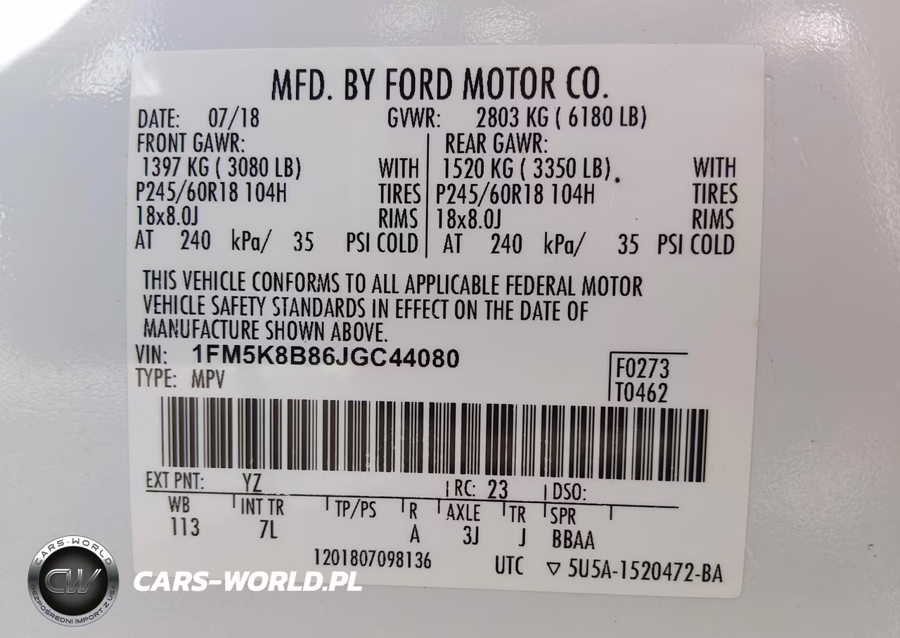 2018 Ford Explorer VIN:1FM5K8B86JGC44080 - 9