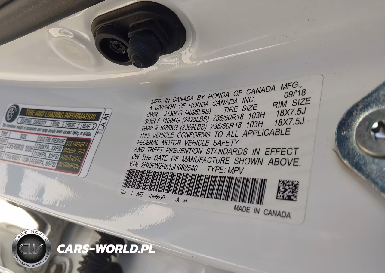 2018 Honda Cr-V Ex VIN:2HKRW2H51JH682540 - 9