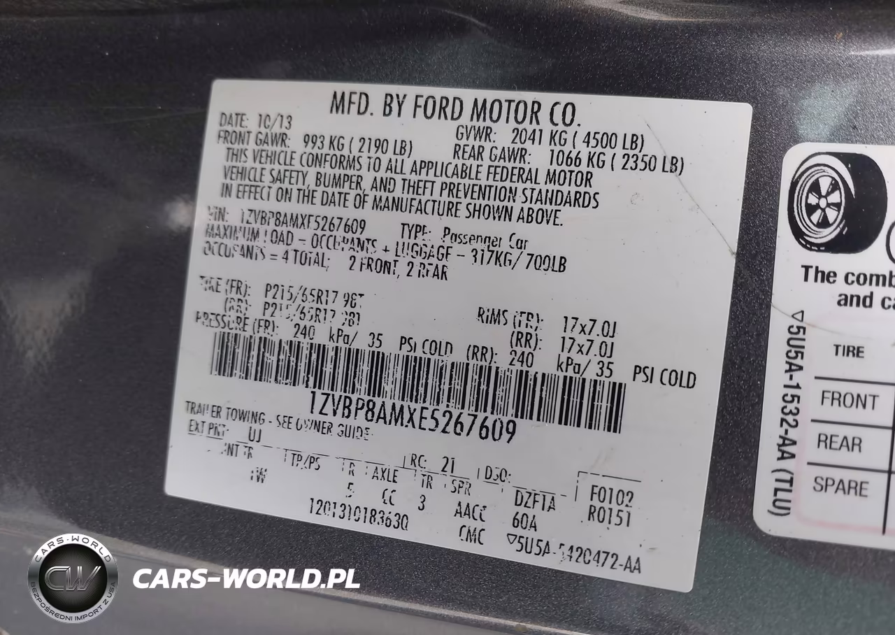 2014 Ford Mustang V6 VIN:1ZVBP8AMXE5267609 - 9