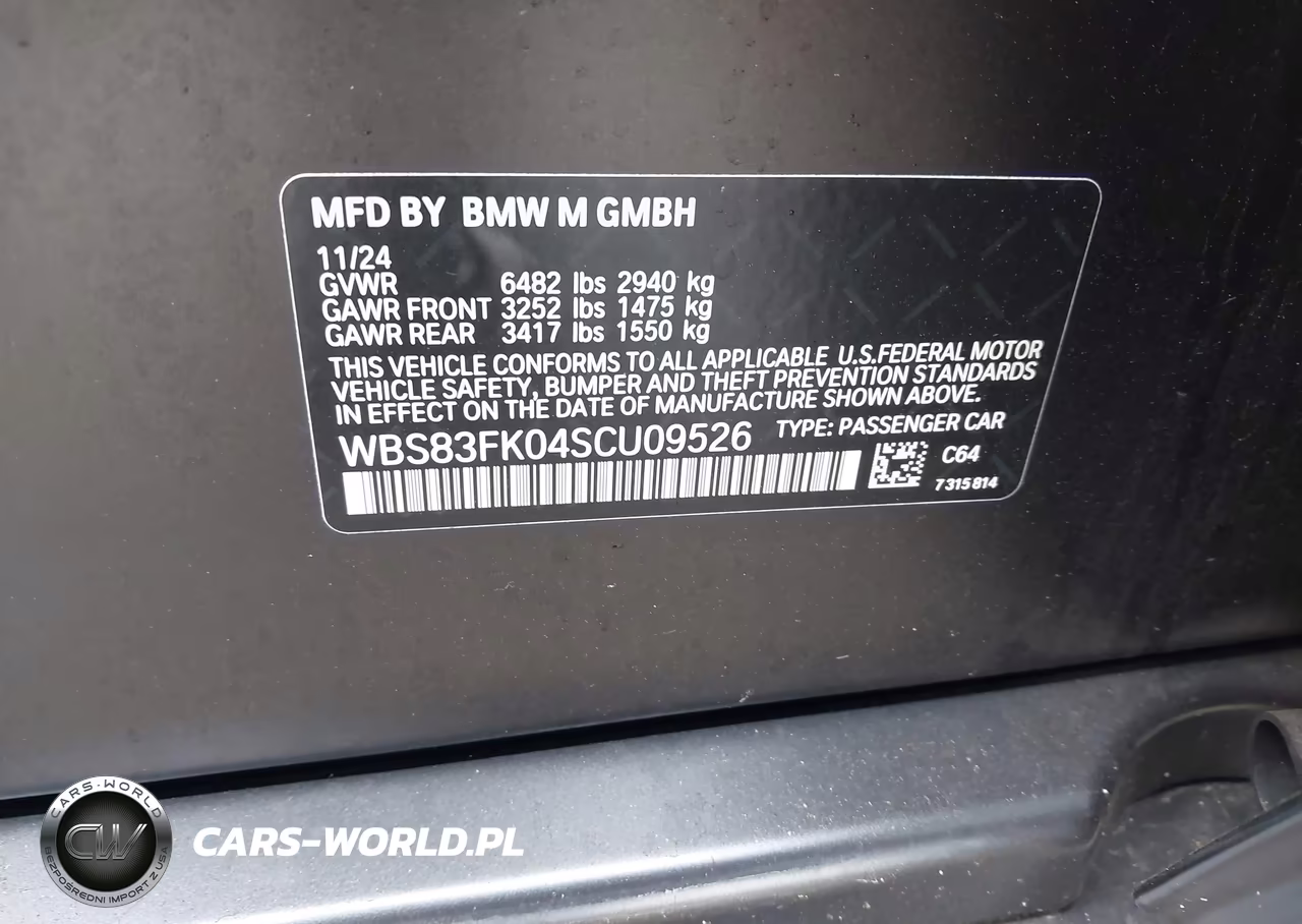 2025 BMW M5 VIN:WBS83FK04SCU09526 - 9