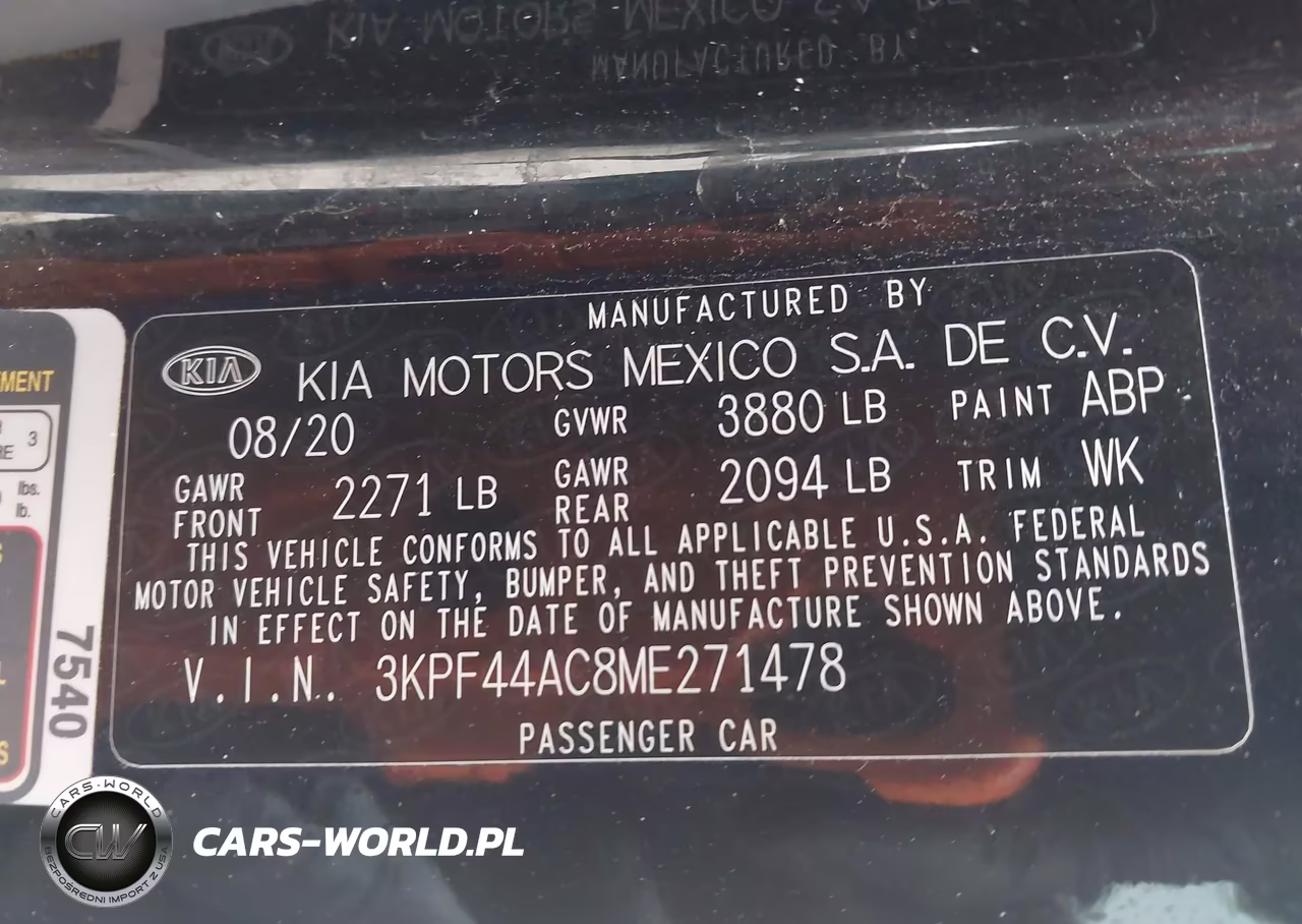 2021 Kia Forte Gt Manual VIN:3KPF44AC8ME271478 - 9