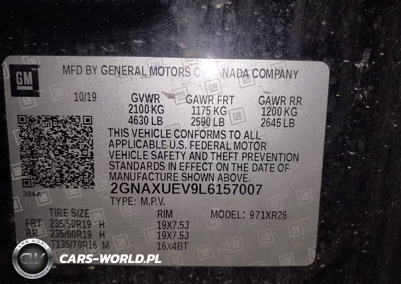 2020 Chevrolet Equinox Awd Lt 1.5L Turbo VIN:2GNAXUEV9L6157007 - 9