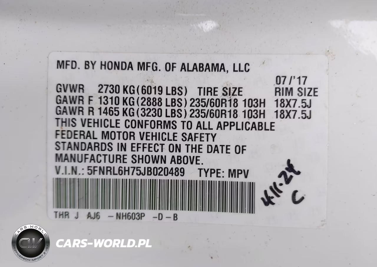 2018 Honda Odyssey Ex-L VIN:5FNRL6H75JB020489 - 9