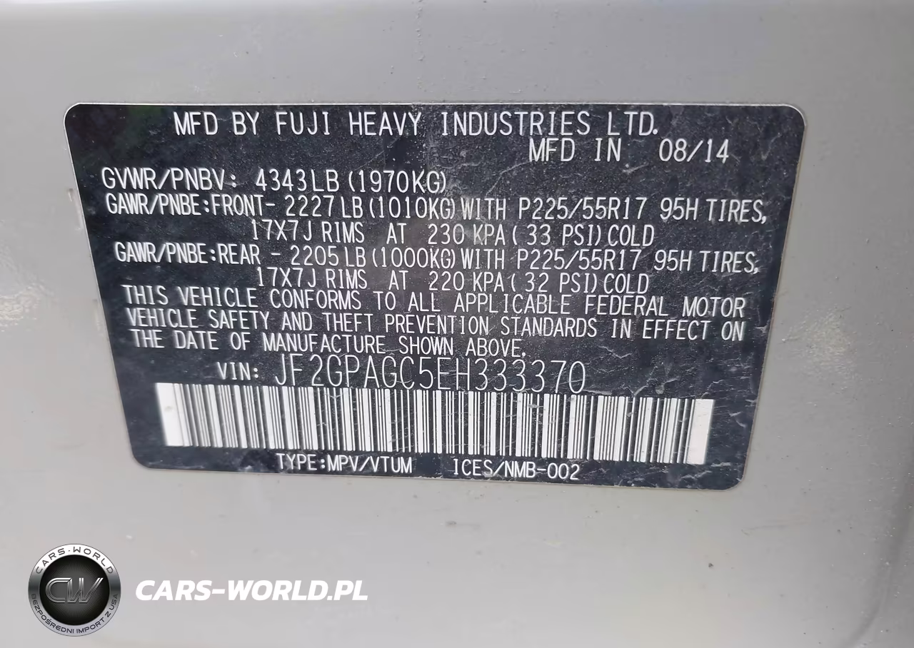 2014 Subaru Xv Crosstrek 2.0I Limited VIN:JF2GPAGC5EH333370 - 9