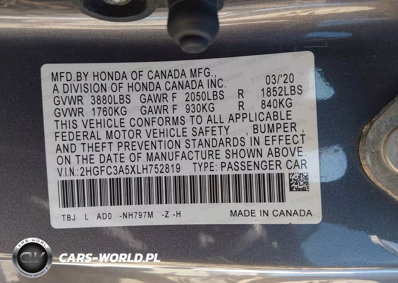 2020 Honda Civic Si Coupe VIN:2HGFC3A5XLH752819 - 9
