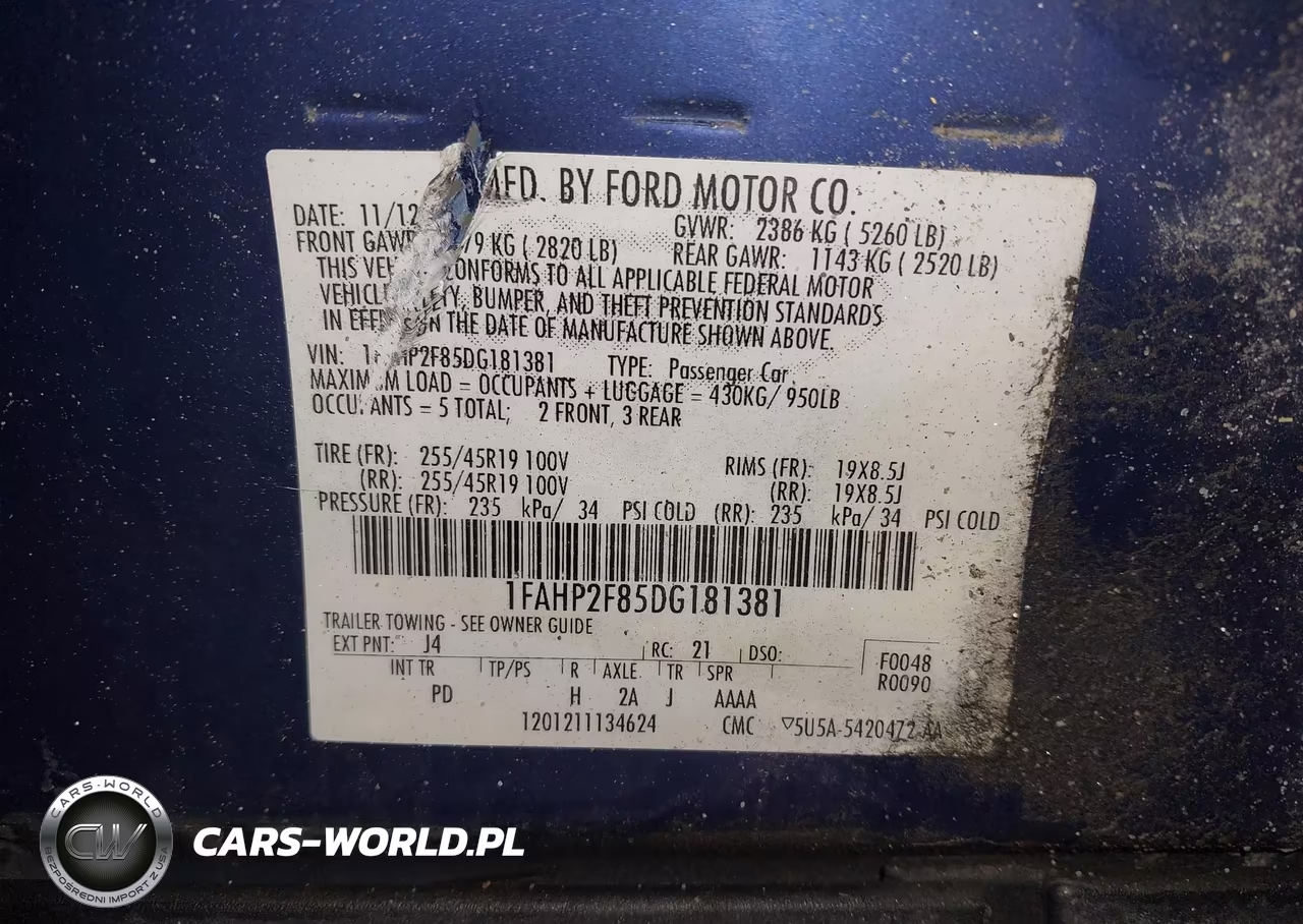 2013 Ford Taurus Limited VIN:1FAHP2F85DG181381 - 9