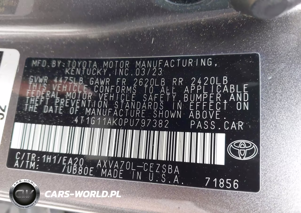 2023 Toyota Camry Se VIN:4T1G11AK0PU797382 - 9
