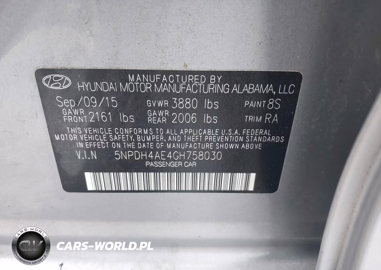 2016 Hyundai Elantra Se VIN:5NPDH4AE4GH758030 - 9