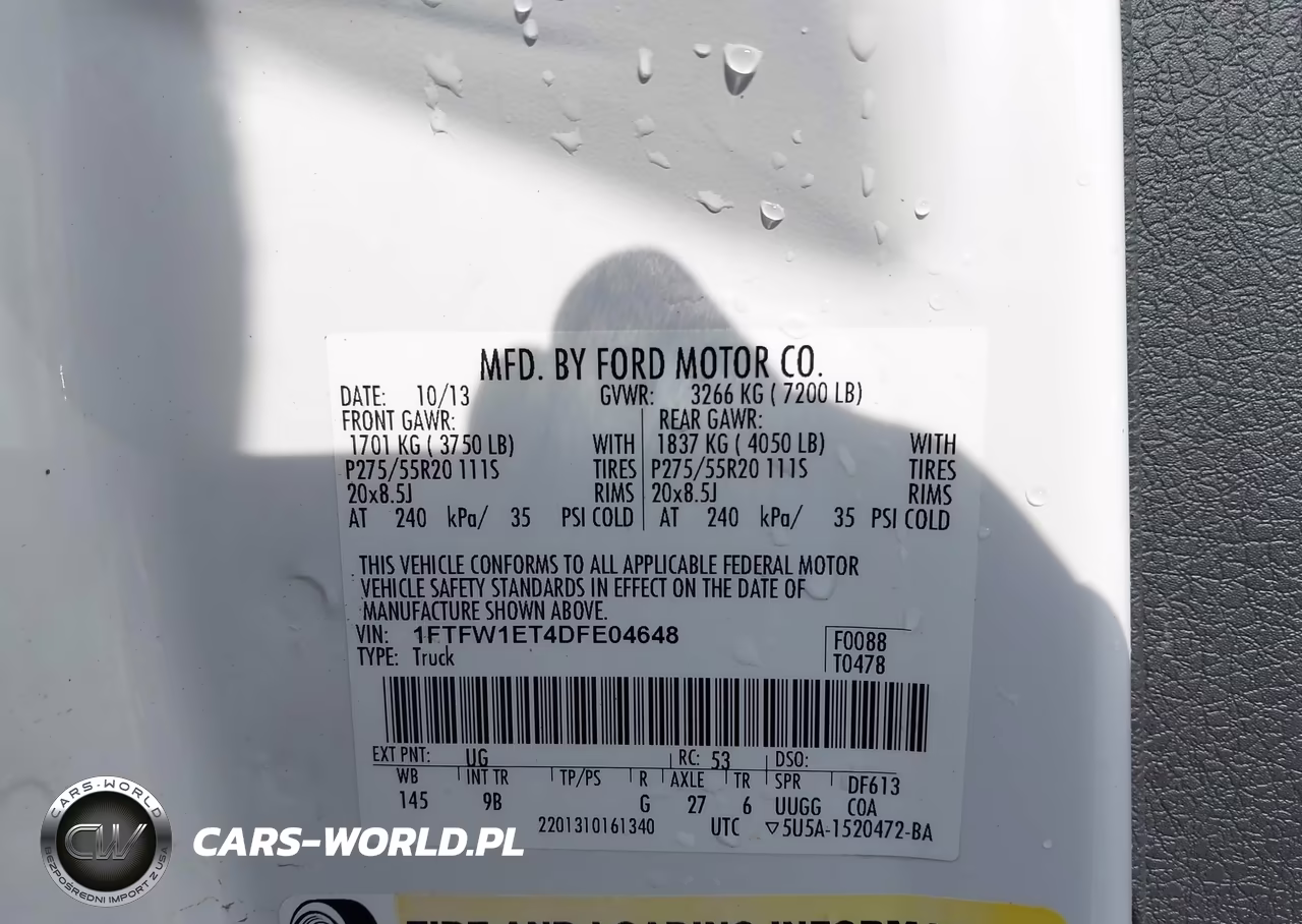 2013 Ford F-150 Platinum VIN:1FTFW1ET4DFE04648 - 9