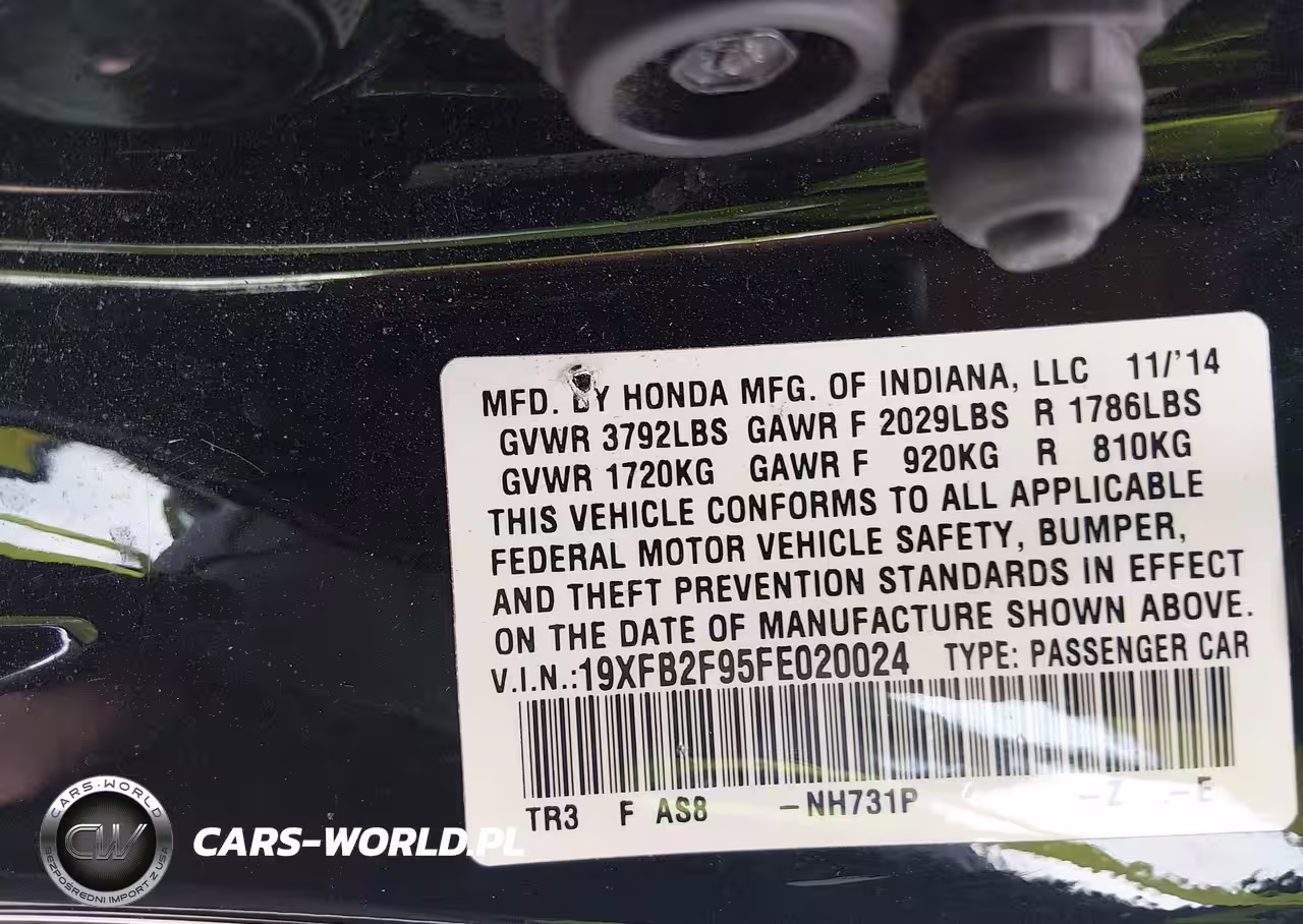 2015 Honda Civic Ex-L VIN:19XFB2F95FE020024 - 9