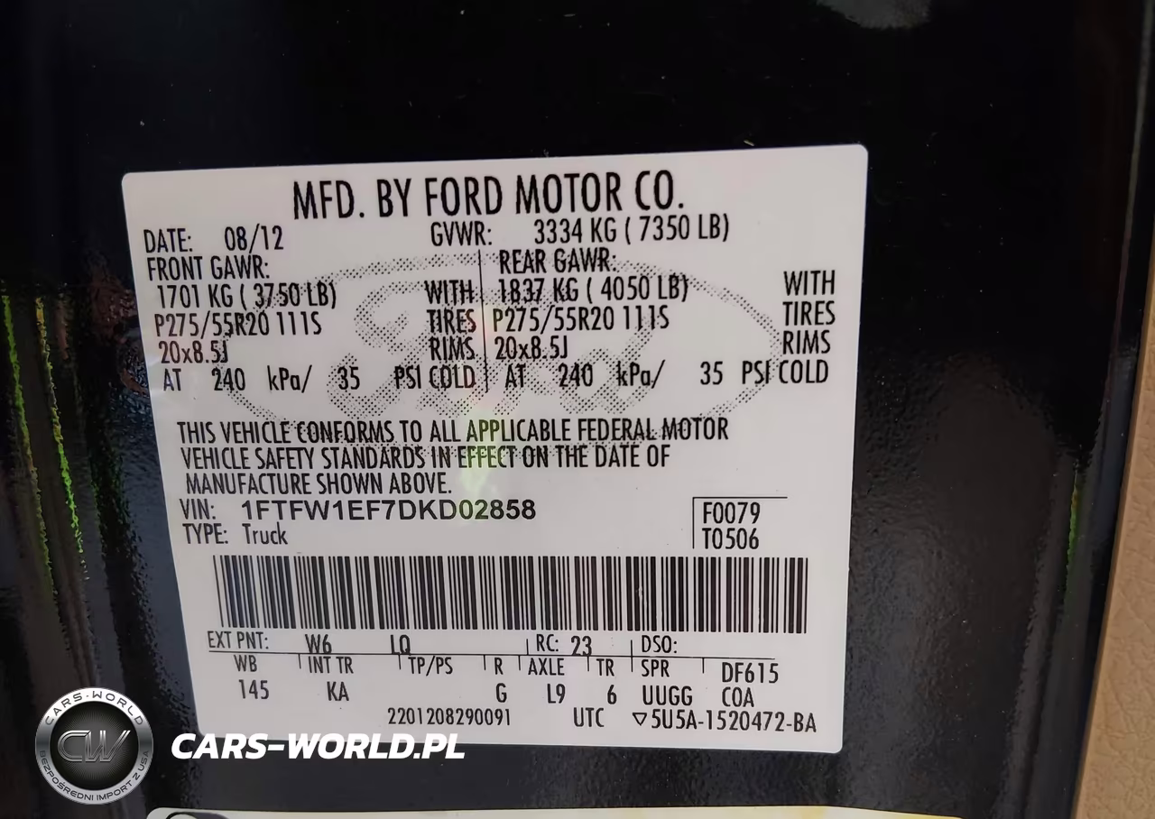 2013 Ford F-150 King Ranch VIN:1FTFW1EF7DKD02858 - 9