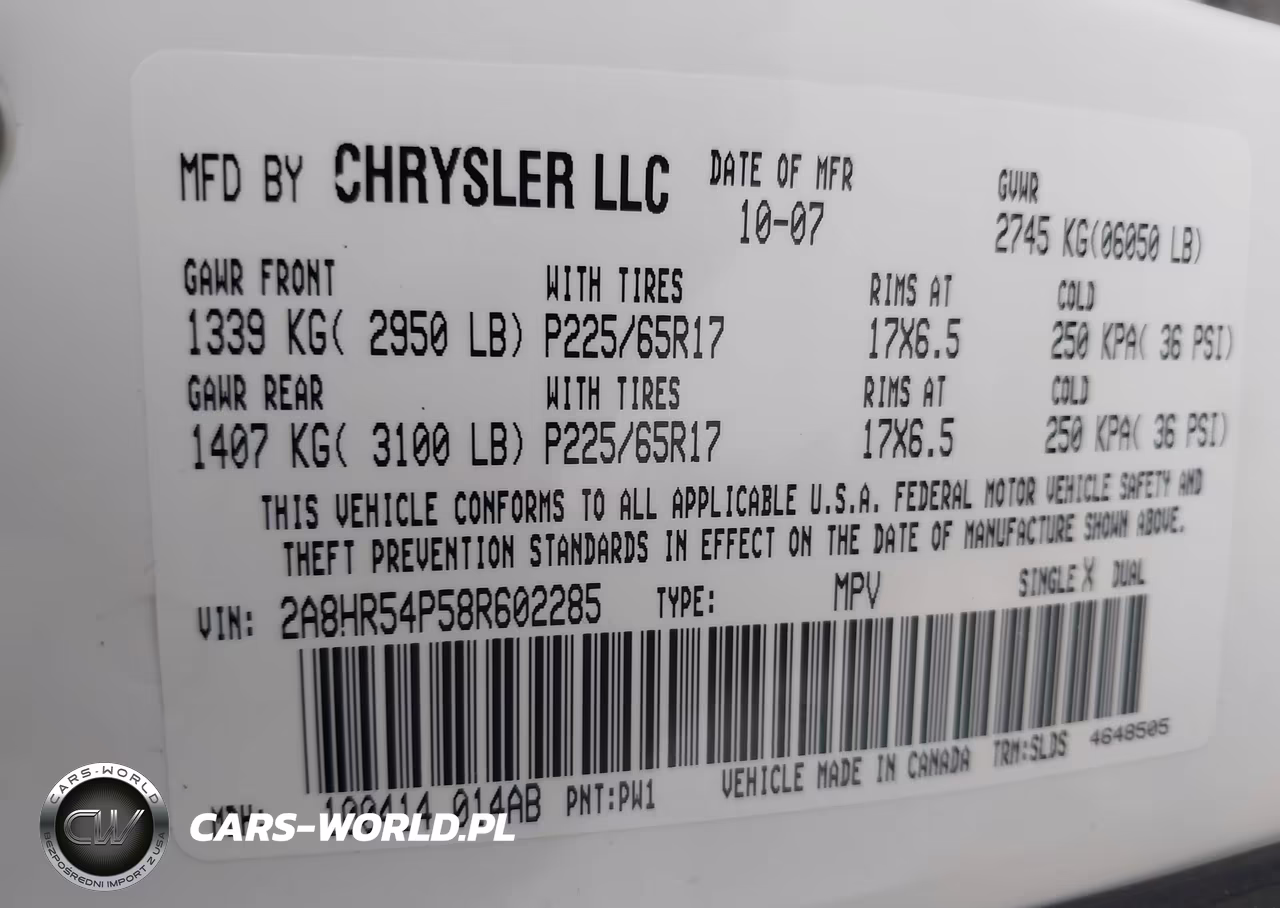 2008 Chrysler Town & Country Touring VIN:2A8HR54P58R602285 - 9
