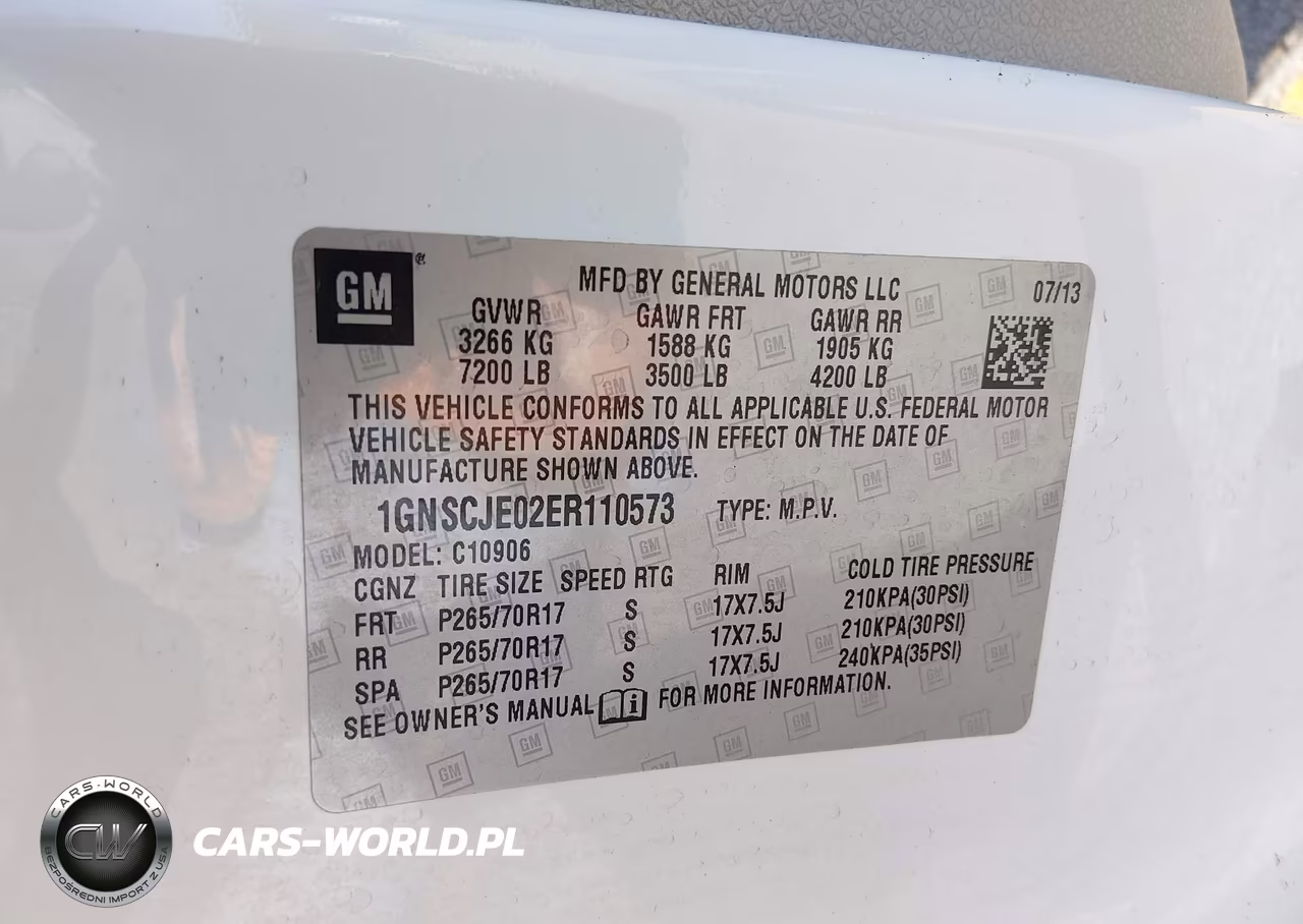 2014 Chevrolet Suburban 1500 Lt VIN:1GNSCJE02ER110573 - 9